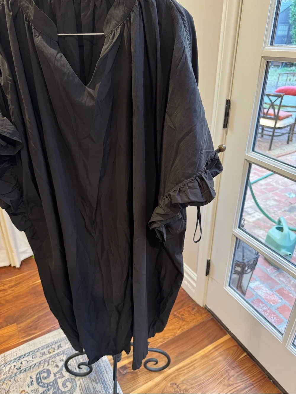 Unbranded Black Women's Ruffle-Sleeve Coverup Swim suit One Size
